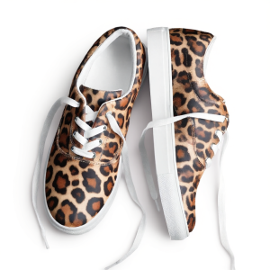 Leopard Print Sneakers for Women – Casual Animal Print Lace-Up Shoes